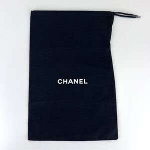 Authentic Chanel Dust Bag Storage Cover Pouch Drawstring Black 13.5 X 9
